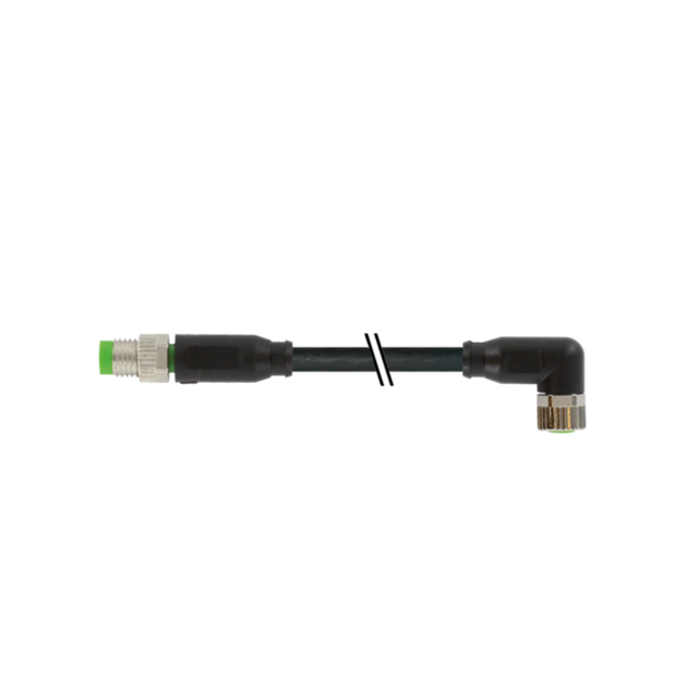 MURR 7000-88021-6300080 Connection Cable M8 Male 0° / M8 Female 90° A-cod. 