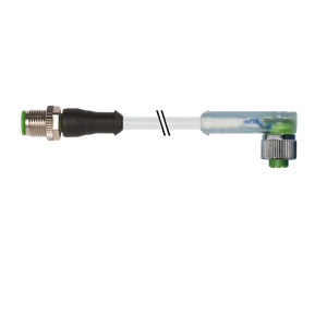 MURR 7000-40351-2340100 M12 Male 0° / M12 Female 90° A-Cod. LED