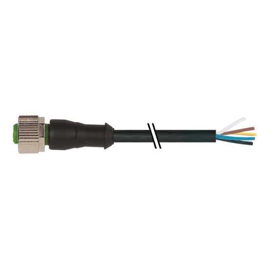Murr 7000-12241-6151000 M12 Female 0° A-Cod. with Cable
