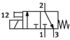 Solenoid valve MHE2-MS1H-3/2G-M7-K 196133 MH2, MH3, MH4 fast-switching valves