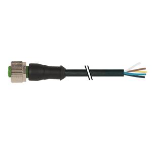 Murr 7000-12241-6351000 M12 Female 0° A-Cod. with Cable