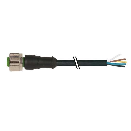 Murr 7000-12241-6351000 M12 Female 0° A-Cod. with Cable